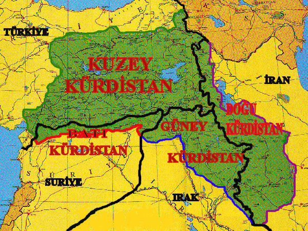 kurdistan haritasi 4 parca