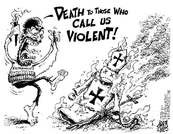 Death-to-Christians-calling-Islam-Violent